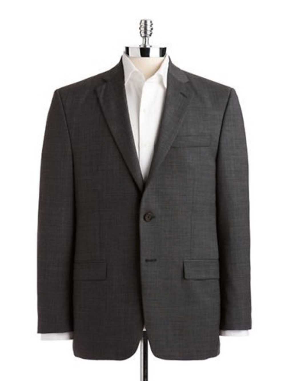 Lauren Ralph Lauren Solid Ultraflex Classic-Fit Wool Jacket - Grey